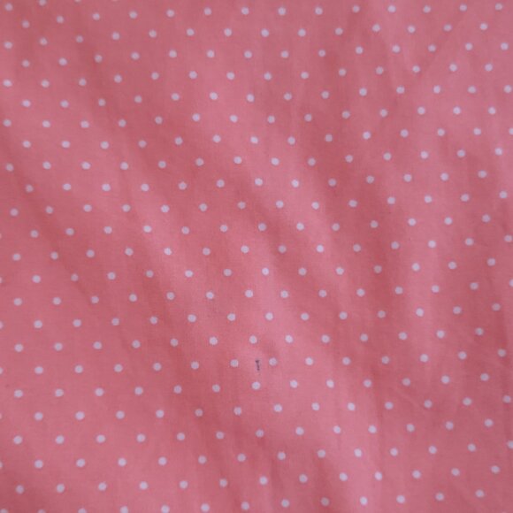 Polka Dot Long Sleeve Shirt Orange Peach Colored Blouse Size L - Picture 15 of 16